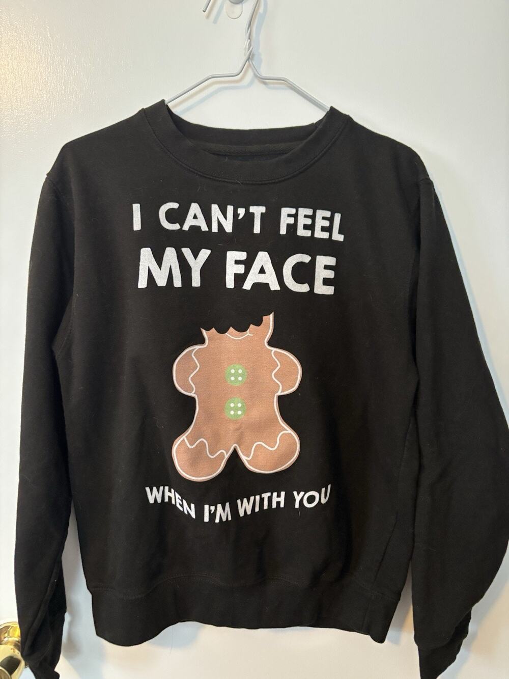 Christmas Funny Sweater Women’s Medium Gingerbread Funky Ugly Sweater